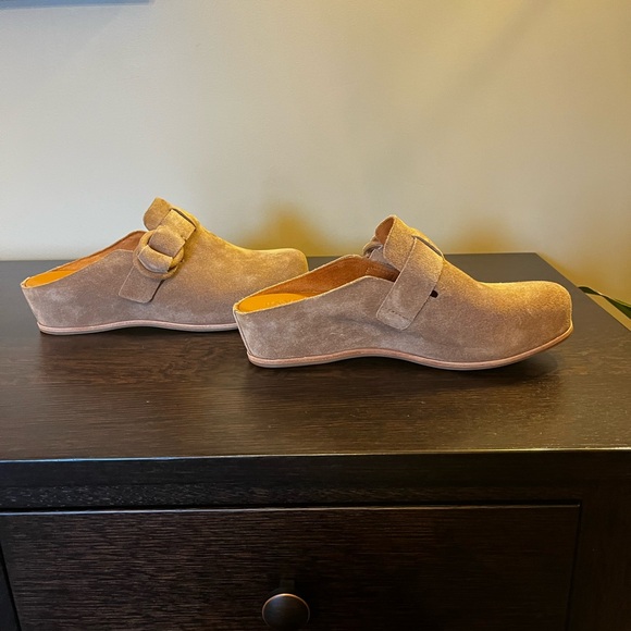 Kork-Ease Kori Suede D-Ring Hardware Wedge Clogs Sz 8 Wrapped Suede Taupe - Picture 3 of 12